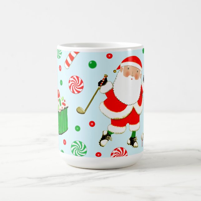 Lustiger Golf-Weihnachtsbecher Kaffeetasse (Mittel)