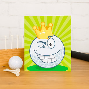 Lustiger Golfball-König des Golfens Einladung