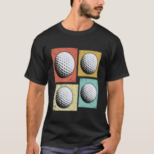 Lustiger Golfball Vintage Golfbälle Retro Golfer T-Shirt