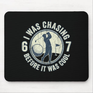 Lustiger Golfer 67 Meme Golf Witz Jagd auf 67 Mousepad