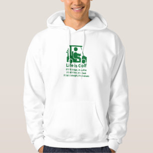 Lustiger Golfmobil-Golfspieler-Grün-WeißHoodie Hoodie