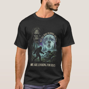 Lustiger Golfspielender Bigfoot-Disc-Golf-Spieler T-Shirt