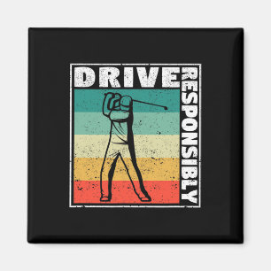 Lustiger Golfspieler schoss Golfen Golf Humor fahr Magnet