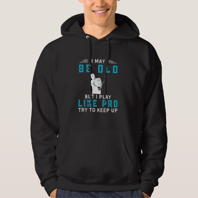 Lustiger Golfspieler-Tee, versuche mitzuhalten Des Hoodie (Vorderseite)