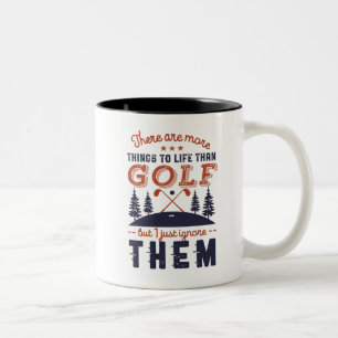 Lustiger Golfspieler-Zitat Golfer lieben Golf Zweifarbige Tasse
