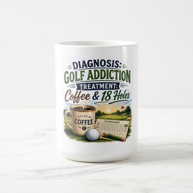 Lustiger Golfspruch für Golfer  Kaffeetasse (Mittel)