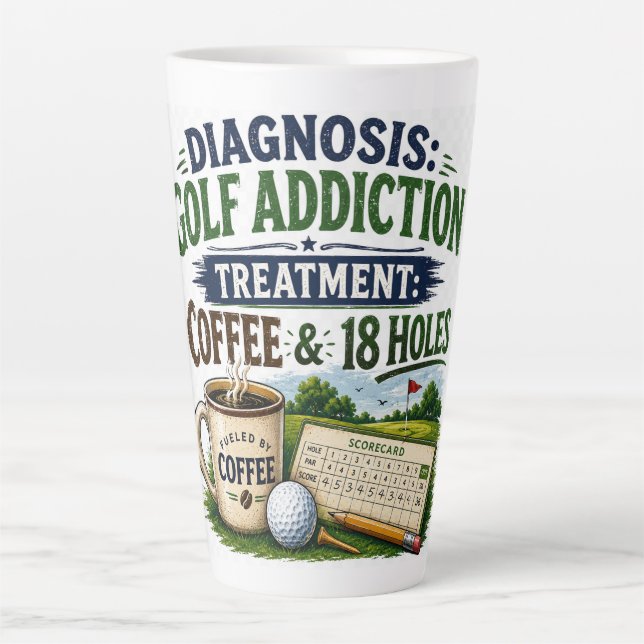 Lustiger Golfspruch für Golfer  Milchtasse (Vorderseite)