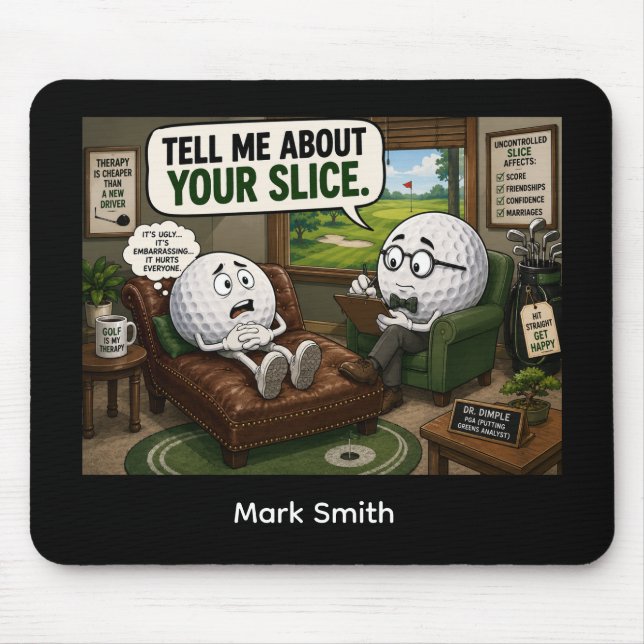 Lustiger Golfspruch für Golfer Mousepad (Vorne)