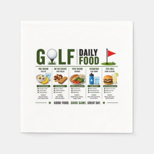 Lustiger Golfspruch für Golfer Serviette