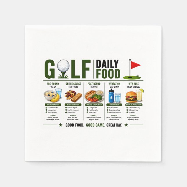 Lustiger Golfspruch für Golfer Serviette (Vorderseite)