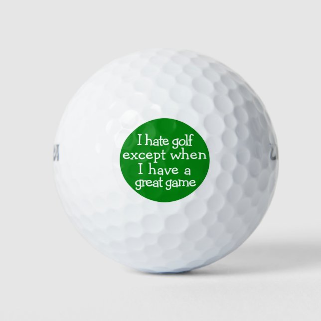 Lustiger Golfspruch Golfball (Vorderseite)