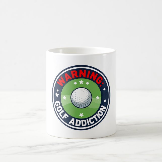 Lustiger Golfspruch über Golfer  Kaffeetasse (Mittel)