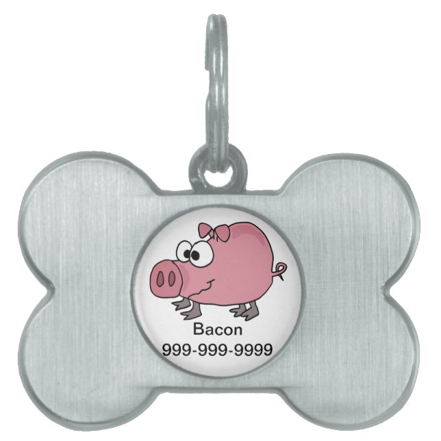 Lustiger Goofy Schwein-Cartoon Tiermarke (Vorderseite)