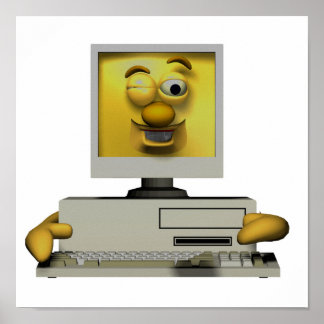 lustiger goofy winde computer poster