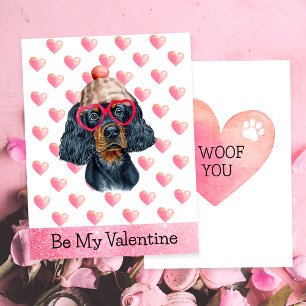 Lustiger Gordon Setter Ich Wuff Dich Hunde Valenti Feiertagskarte
