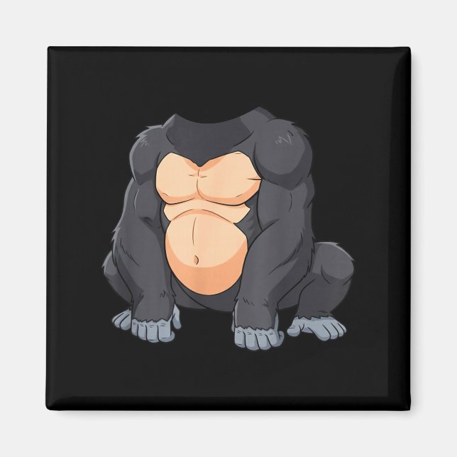 Lustiger Gorilla-Körper-Kostüm Gorillas für Männer Magnet (Vorne)