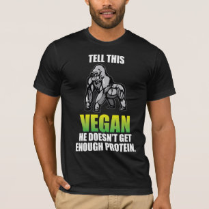 Lustiger Gorilla-Lebensstil-vegane Zitate T-Shirt