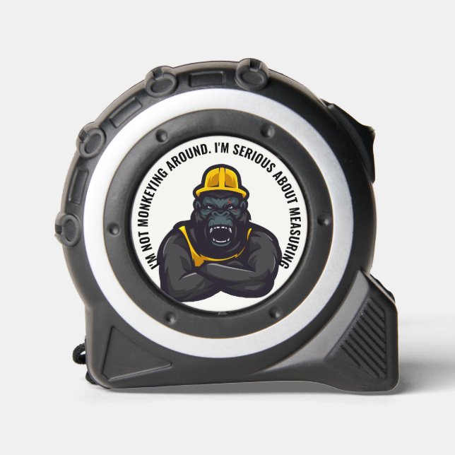 Lustiger Gorilla-Text Maßband (Vorderseite)