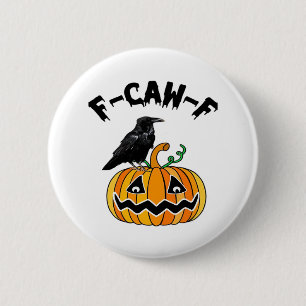 Lustiger gotischer Krähenhumor F-Caw-F Essential Button