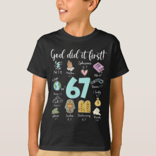 Lustiger Gott hat es zuerst gemacht 67 Meme Jesus T-Shirt