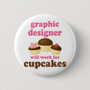 Lustiger Grafikdesigner Button