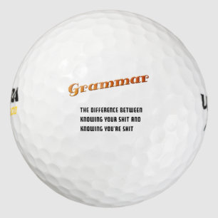 Lustiger Grammatik-Golfball Golfball