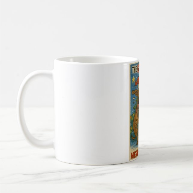 Lustiger Great Dane Weihnachten  Kaffeetasse (Links)