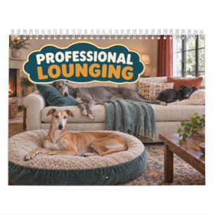 Lustiger Greyhound Profi-Lounging Kalender