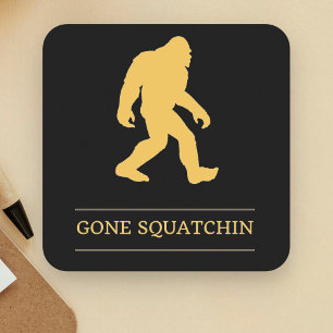 Lustiger Großer Fuß Verschwundenes Sasquatch Rechteckiger Pappuntersetzer