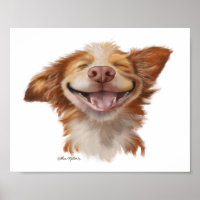 Lustiger großer Grinsen-Hund-Cartoon