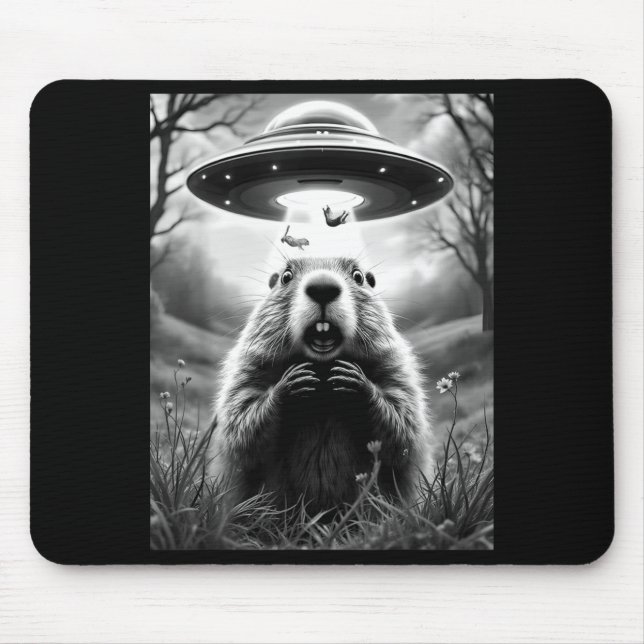 Lustiger Ground Hog Day Süßer Ground Hog Selfie Mi Mousepad (Vorne)