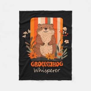 Lustiger Groundhog-Flüsterer Ground Hog Day Frühli Fleecedecke