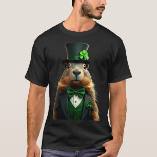 Lustiger Groundhog Leprechaun Ground Hog Tag St. P T-Shirt