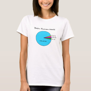 Lustiger grundlegender Menschen-Bedarf an den T-Shirt