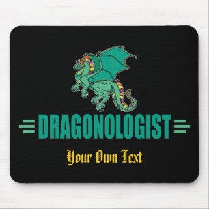 Lustiger grüner Drache Dragonologist Mousepad