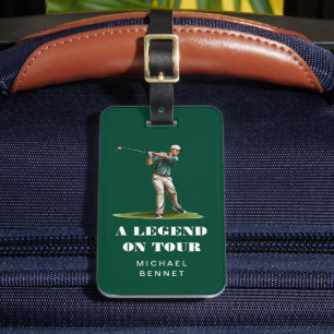 Lustiger grüner Golfsport Gepäckanhänger