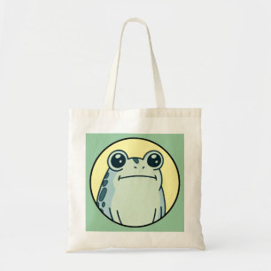 Lustiger grüner todernster Frosch Tragetasche