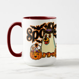 Lustiger gruseliger Halloween-Hund-Becher Tasse