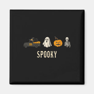 Lustiger gruseliger Halloween süßer LKW Geist Kürb Magnet