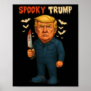 Lustiger Gruseliger Trump Horror Amerikanischer Fi Poster