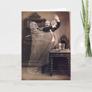 Lustiger, gruseliger viktorianischer Geist-Porträt Karte