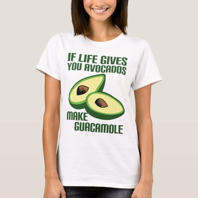 Lustiger Guacamole-Avocado-Witz T-Shirt (Vorderseite)