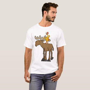Lustiger Gummihuhn-Reitelch-Cartoon T-Shirt