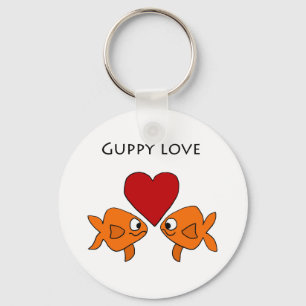 Lustiger Guppy-Liebe-Entwurf Schlüsselanhänger