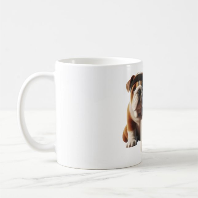 Lustiger Gym-Bulldog-Becher – Workout-Hund-Kaffeet Kaffeetasse (Links)