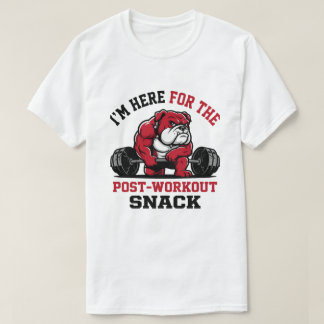 Lustiger Gym-Bulldogge Nach dem Training Snack T-Shirt