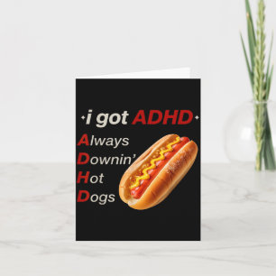 Lustiger Habe ADHS Heiße Hunde Liebhaber Meme Männ Karte