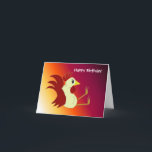 Lustiger Hahn-Geburtstag Karte<br><div class="desc">Ein cooler Hahngeburtstagsgruß. Rote Feder und dünne Hühnerbeine geben diesem Typlose des Charakters. Fertigen Sie besonders an, wie gewünscht.</div>