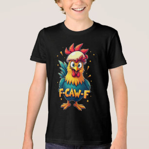 Lustiger Hahn Huhn F-CAW-F Männer Frauen Meme Tri-Blend Shirt