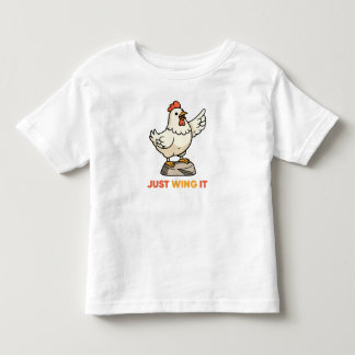 Lustiger Hahn Huhn Tier Kleinkind T-shirt